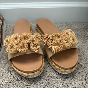 Express Tan Beaded Women's Sandals